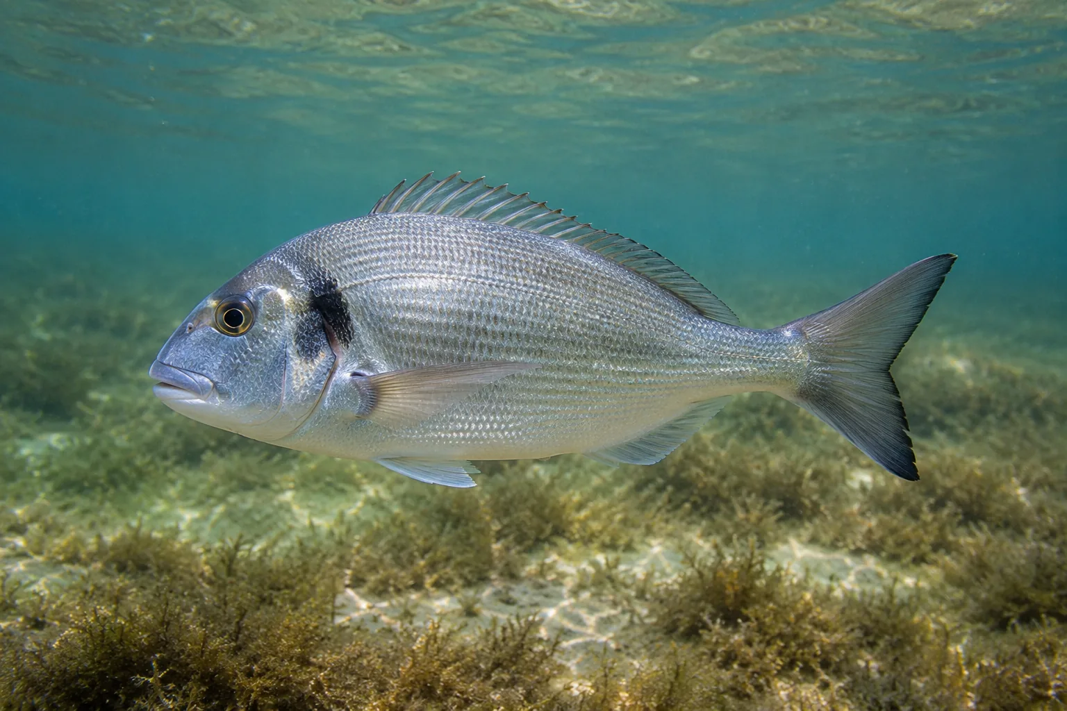 Dourada (Sparus aurata) — fotografia da espécie, ficha do Pesca Portugal