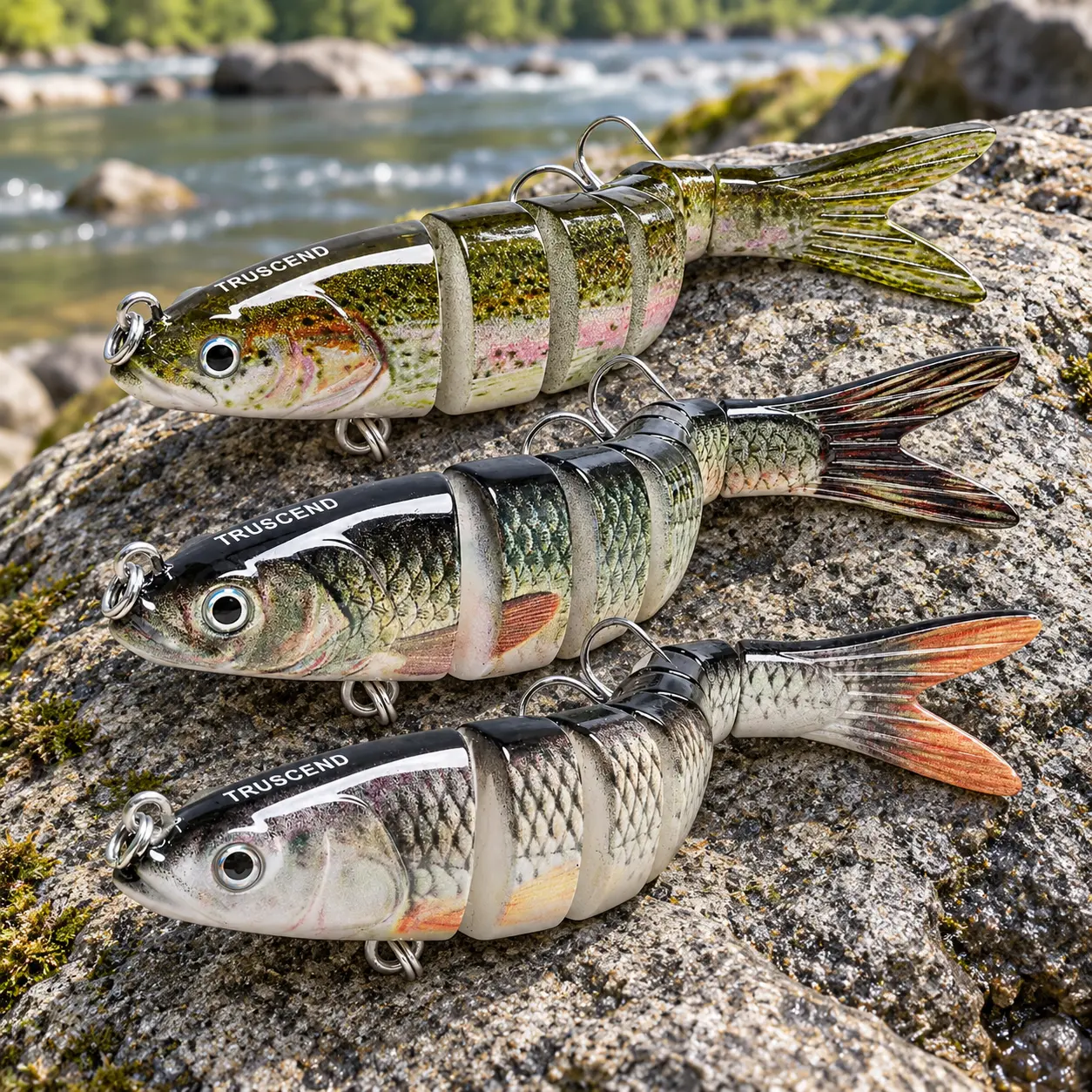 TRUSCEND Swimbait 8 Secções — Amostra articulada 10 cm · 11 g · 3 unidades · fotografia do produto (Amazon.es)